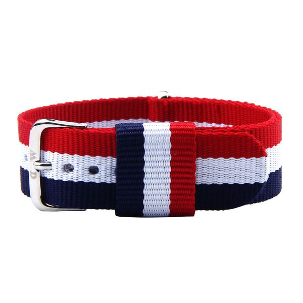 

fashion wristwatches bands 20mm canvas markrting watchbands wrist watch band strap stainless steel buckle, Black;brown