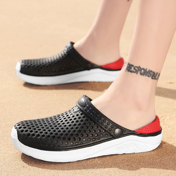 

men shoes summer shoes light breathable outdoor sandals casual lovers slippers walking beach sandals non-slip soft sandals y200702, Black