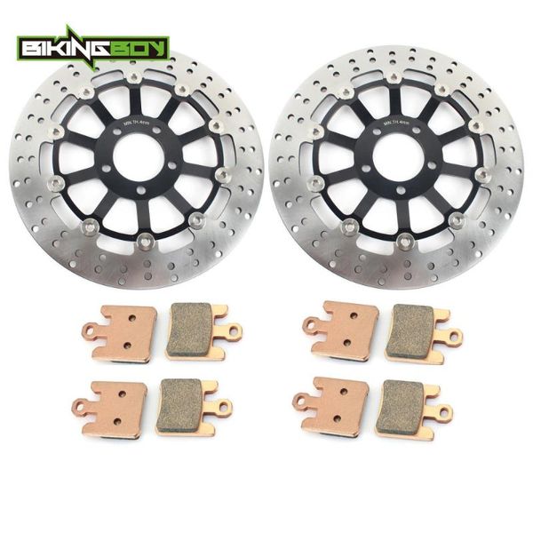 

bikingboy front brake discs rotors disks pads for ninja zx12r zx-12r 04 05 zx12-r zx 1200 b3 b4 motorcycle full set