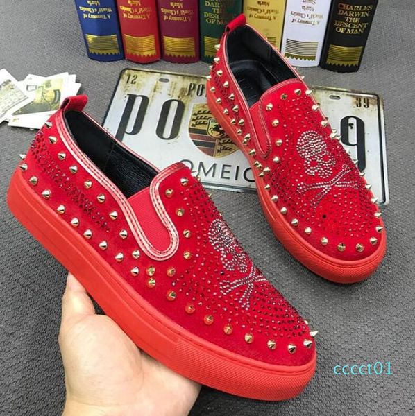 

2019 ђли модне мђжин дизайнеѬ гоѬнй Ѭђал еѬеп заклепки плаоѬм casual кв, Black