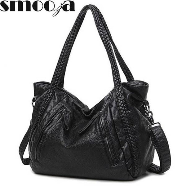 

smooza 2018. большая мягкая кожаная сумка женщин сумки женские crossbody сумки женские сумки на ремне женщины большой tote sac a main t20050
