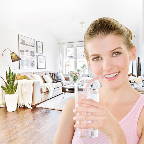 

vogvigo big size silicone straws reusable collapsible elbow straw with cleaning brushes for travel outdoor protable reusable