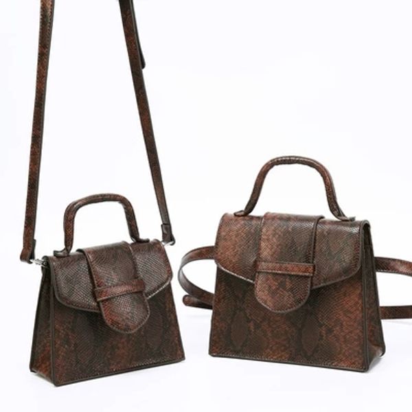 

new arrival women messenger handbags leather serpentine pattern panelled crossbody bag fashion shopping totes shoulder bag