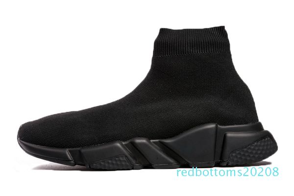 

2019 designer sneakers speed trainer runner black red triple black fashion flat socks boots casual shoes size 36-45 ct4 r08