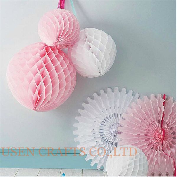 

3 pcs 8inch=20cm decorative flowers paper lantern honeycomb balls for wedding , kids birthday decoration