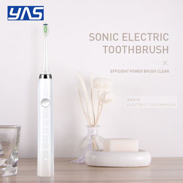 

ultrasonic sonic electric toothbrush 5 modes rechargeable usb charging ipx7 waterproof 2pcs heads for adults deep clean