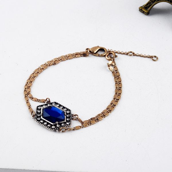 

romantic ethnic gold color devil's eyes crystal bracelet for women handmade date gift jewelry wholesale, Black