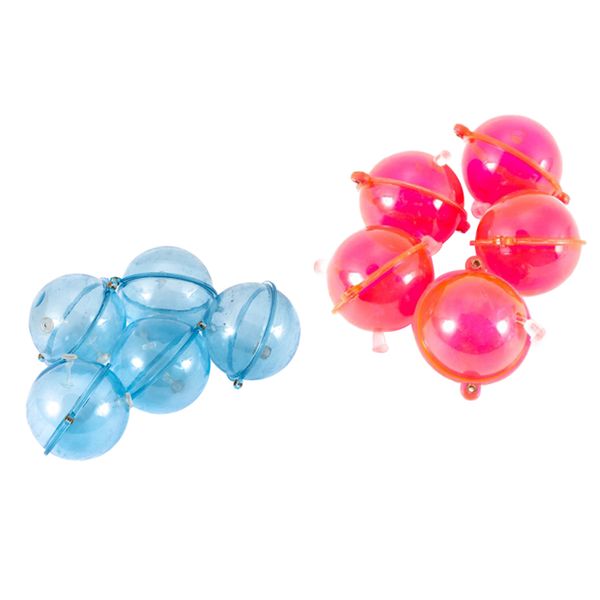 

10pcs double hole water bubble floats abs air-lock bobbers transparent buoy