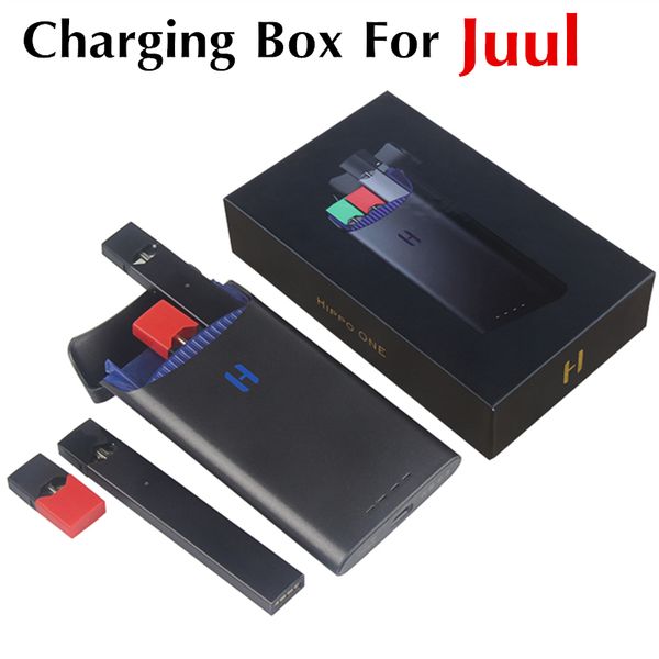 

original hippo one power bank for juul vape pen 1500mah portable e cigarette charging pods case holder box case easy take out