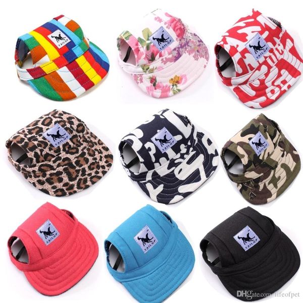 

10 Colors Pet Dog Hat Baseball Hat Summer Canvas Cap Only For Small Pet Dog Outdoor Accessories Outdoor Hiking Sports