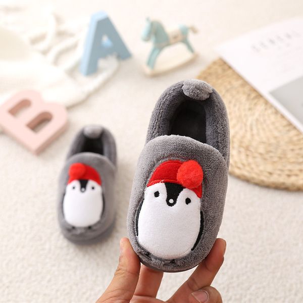 

2018 зимние детские хлопчатобумажные тапочки обувь для мальчиков / девочек крытый тапочки мода плюшевые потепления дома малыша детские барха, White