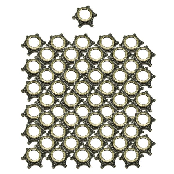 

50pcs crown charms beads for jewelry making necklace earrings, Black