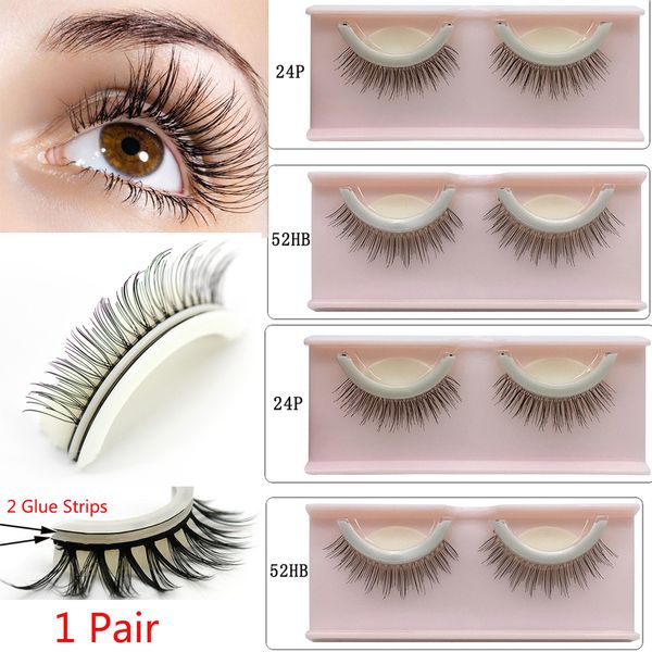 

3d self-adhesive false eyelashes extension no glue required lashes non-irritating anti-allergy makeup tools