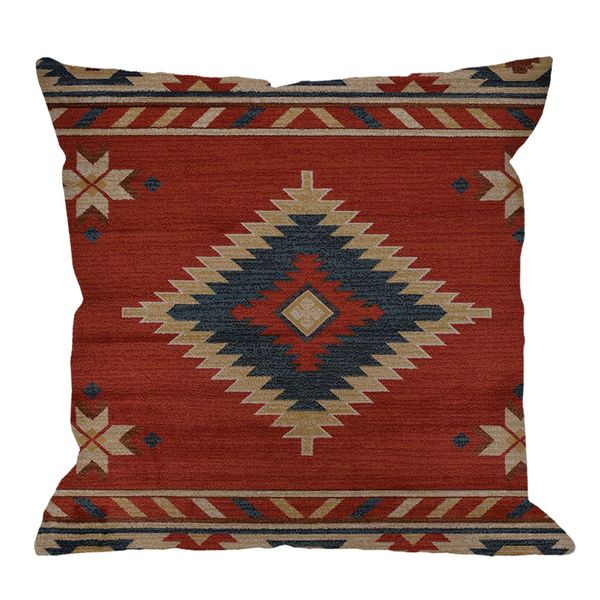 

vintage southwest throw pillow case,cotton linen cushion cover square standard home decorative