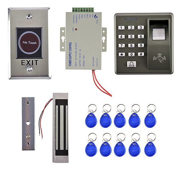 

125khz rfid card biometric fingerprint door access control system kits set