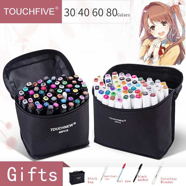 

touchfive marker 30/40/60/80/168 colors art markers alcohol based maker drawing pen set manga dual headed art sketch marker pens