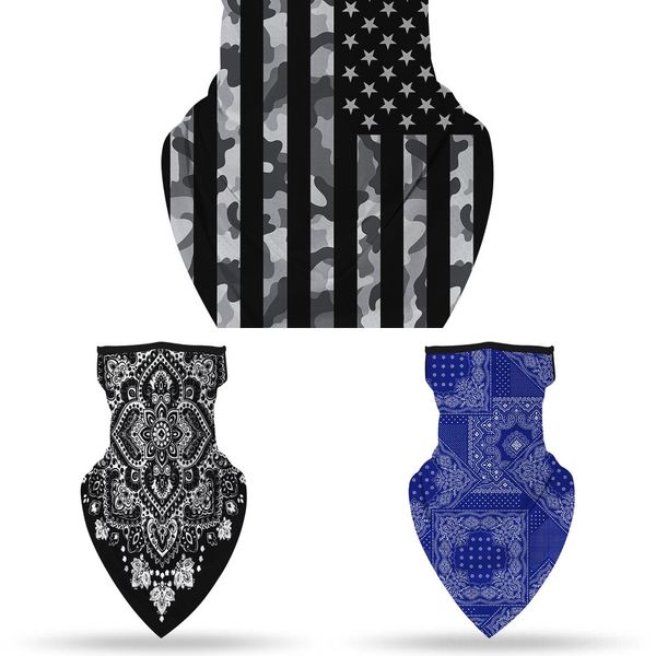 

ddgdh breathable quick dry cycling face mask scarf sports facemask ice silk bandana mask training running anti-uv face headband, Black