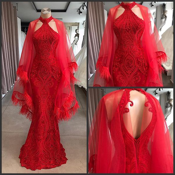 

real picture red lace mermaid african women special occasion dresses elegant evening formal dresses party prom gown long 2019, Black;red