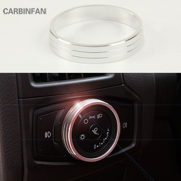 

for mondeo fusion 2013-2019 car headlight switch knob circle button panel cover trim bezel molding car stylings c1508