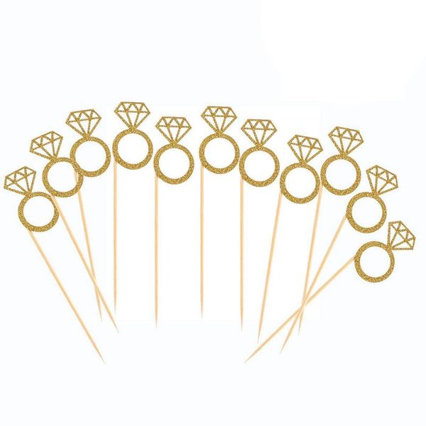 

50 pack cupcake ers gold glitter mini diamond ring cakes ers for marriage engagement anniversary birthday valentines p