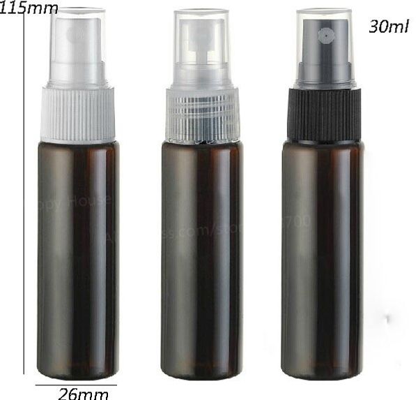 

100 x 30ml new fashion amber brown travel plastic perfume bottle 30cc mist sprayer plastic atomizer 1oz mini fragrance container
