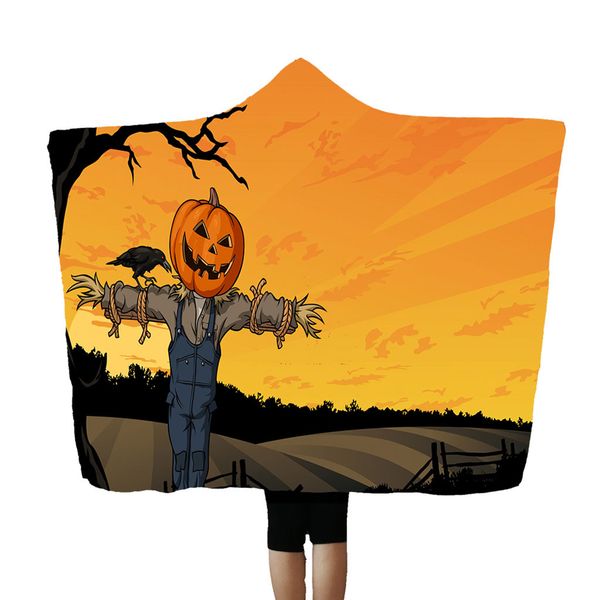 

halloween hooded blanket cloak cap blanket air conditioning cloak warm flannel 150x200cm