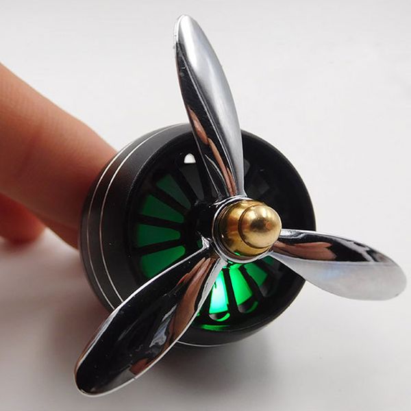 

car perfume air purifier clip air vent rotate fan with led light car decor c66