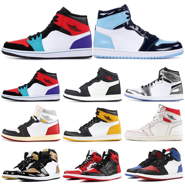 

OG 1 designer senakers trainers basketball shoes 1s game royal Black hare barons gold toe homage to home designer Sports Shoes size 5.5-13