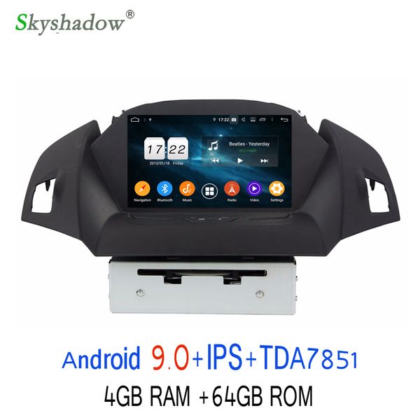 

dsp ips android 9.0 8core 4gb+64gb multimedia car dvd player gps map radio wifi bluetooth 4.2 for kuga 2