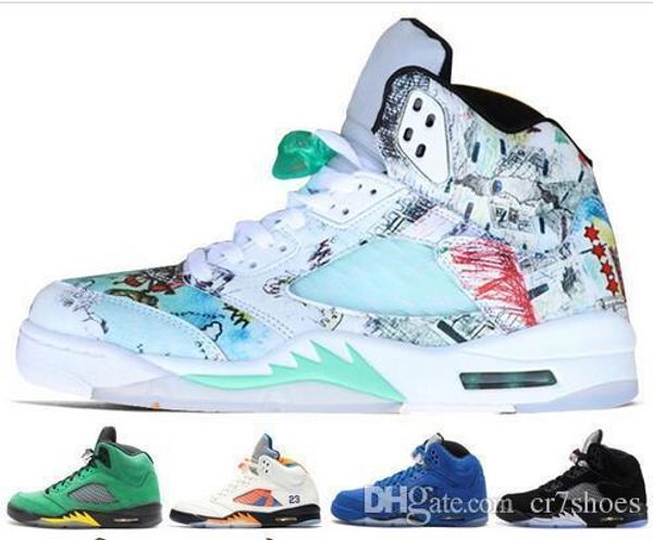 

5 5s wings international flight mens basketball shoes olympic gold medal red blue suede og metallic black men sports sneakers designer 7-13