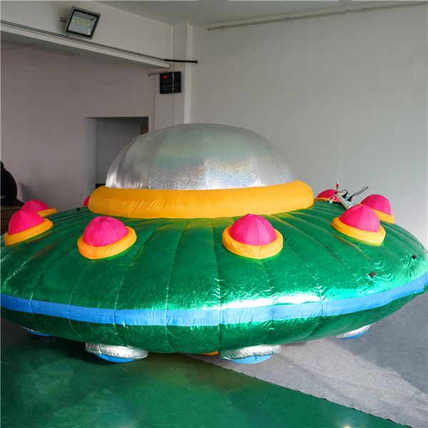 Atacado com vídeo OVNI inflável gigante personalizado com soprador para festa em boate ou festa musical decoração starge