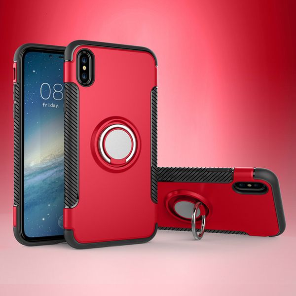 

sgp spigen armor for iphone xs max phone case magnetic bracket cover ring buckle anti-fall shell for iphone xs max xr 8