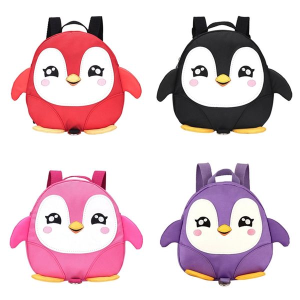 

children cute penguin anti-lost school bag kids cute kindergarten school backpack girls double shoulder backpack dropship new