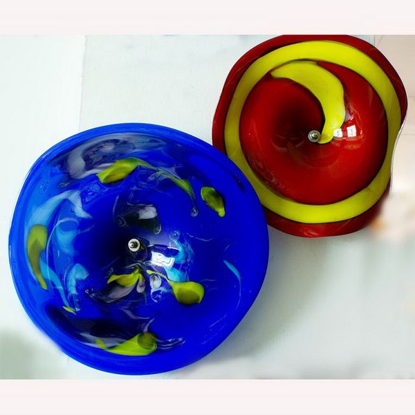 

2020 100% hand blown glass wall plates murano style art glass wall plates made in china