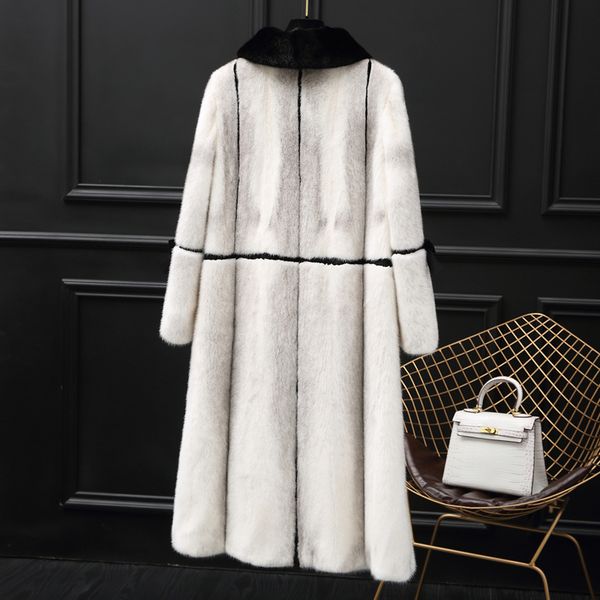 

real coat female natural full pelt fur coats winter jacket women luxury long jackets for women clothes 2020 my, Black
