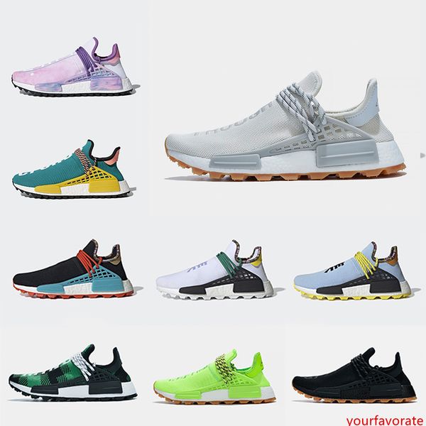 

breathe through solar pack hu inspiration human race men running shoes pharrell williams blue plaid heart mind women mens sports sneakers