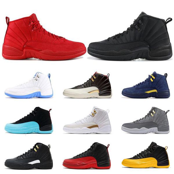 

12 12s basketball shoes for men game royal triple black gym red flu game gamma blue the master mens sports sneakers