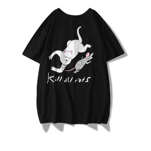 

ripndip тенниска 20ss mens сша дизайнера футболка роскошь поймай мышь печать мужчин рубашки с короткими рукавами высокого качества хлопка сл, White;black