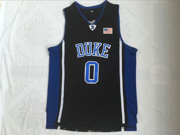

ncaa duke blue devils #0 jayson tatum college basketball jersey - black
