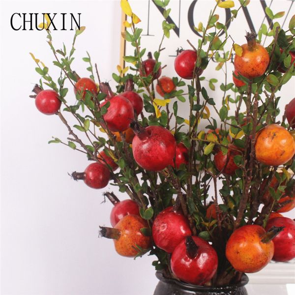 

simulation pomegranate fruit home life flower fake fruit l studio prop accessories holiday party decoration 1pc