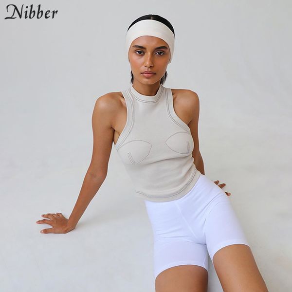 

nibber осенью новый чистое вязание топ урожай женщины улицы случайного стрейч тонкого активный wear черных без рукавов верхней части бака mu, White