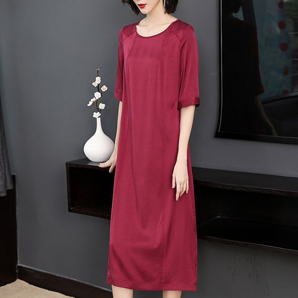 

vestidos mujer elegant women bohemian dresses imitate real silk dress new summer loose plus size dresses lady's party dress, Black;gray