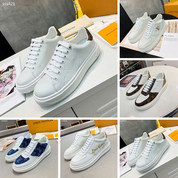 

2020 color matching shoes for women men fashion leather sneakers red black thick-soled flat fashion sneakers size 35-40