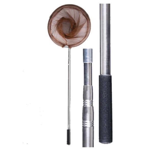 

stainless steel 210cm retractable catch fishing net telescoping foldable landing net pole folding landing