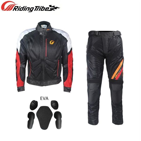 

мужчины мотоцикла езда куртка брюки лето дышащий езда защитные пальто и брюки костюм мотоциклетные гонки одежда jk-39