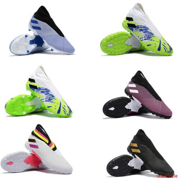 

новый мужчины nemeziz 19,3 нет шнурков fg tf футбол обувь водонепроницаемый месси chaussures крытый футбол бутсы обувь размер 39-45