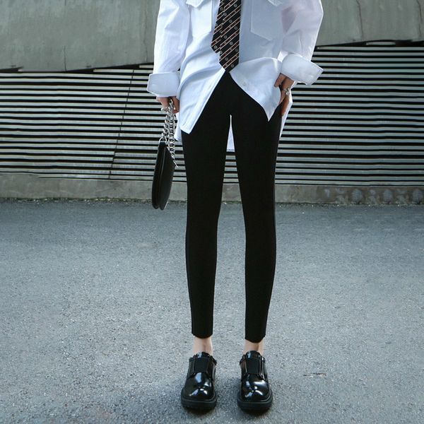 

вокий лаинй по еѬнй кѬакое keep warm бѬки нове пђие fit pants женин мо, Black;white