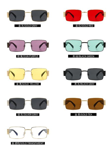

wholesale- designer steam punk metal square luxury sunglasses male women european and american fashion street shooting sunglasses, White;black
