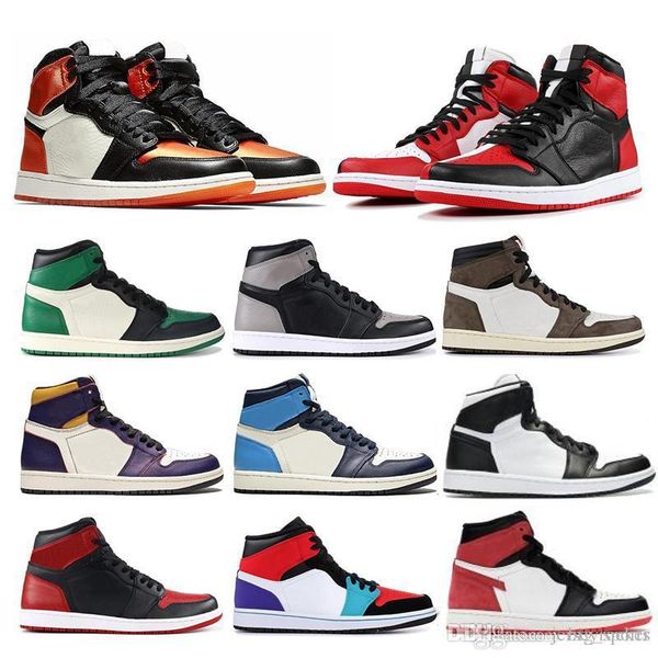 

new 1 1s men basketball shoes high og bred toe chicago banned fearless royal sports shoes 3 shattered backboard shadow obsidian sneaker
