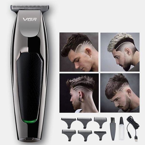 VGR-030 Professional Waterproof exibição Trimmer cabelo dos homens Hair Clipper Grooming Low Noise Clipper Titanium Ceramic Lâmina Adulto Navalha